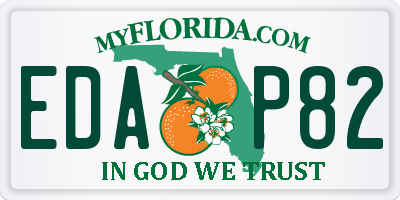 FL license plate EDAP82