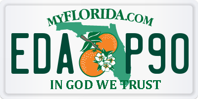 FL license plate EDAP90