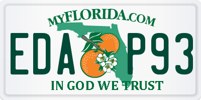FL license plate EDAP93