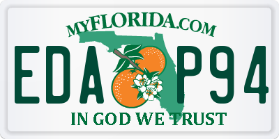 FL license plate EDAP94