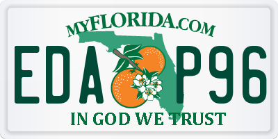 FL license plate EDAP96