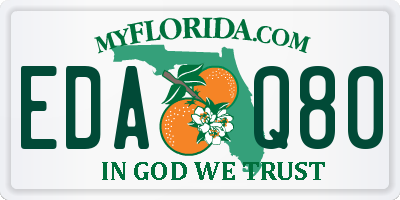 FL license plate EDAQ80
