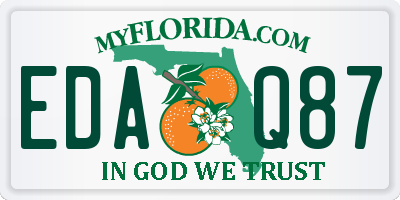 FL license plate EDAQ87