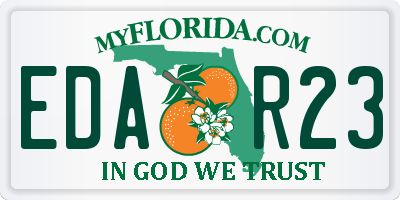 FL license plate EDAR23