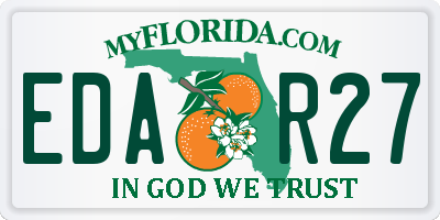 FL license plate EDAR27