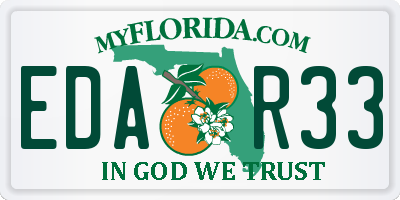 FL license plate EDAR33