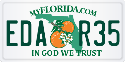 FL license plate EDAR35