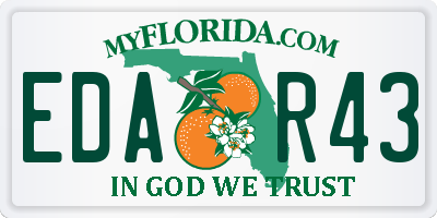 FL license plate EDAR43