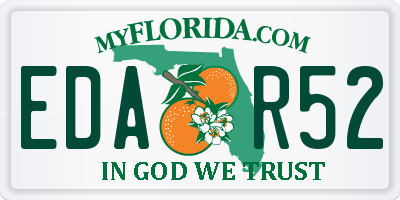 FL license plate EDAR52