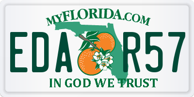 FL license plate EDAR57