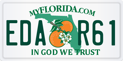 FL license plate EDAR61