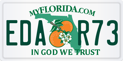 FL license plate EDAR73