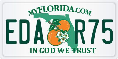 FL license plate EDAR75