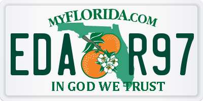 FL license plate EDAR97