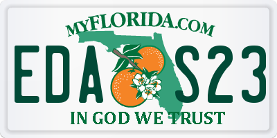 FL license plate EDAS23