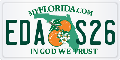 FL license plate EDAS26