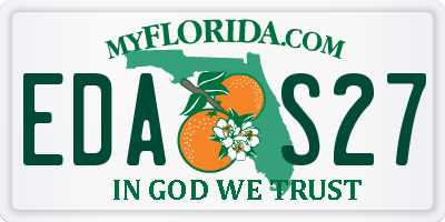 FL license plate EDAS27