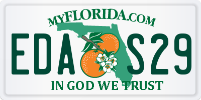 FL license plate EDAS29