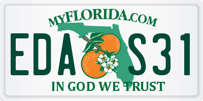 FL license plate EDAS31