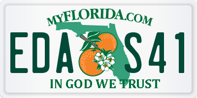FL license plate EDAS41