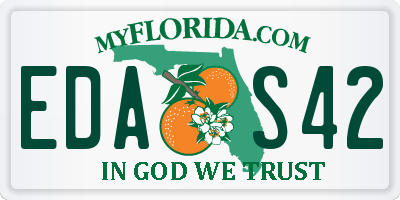 FL license plate EDAS42