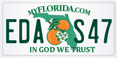 FL license plate EDAS47