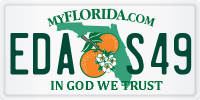 FL license plate EDAS49