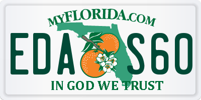 FL license plate EDAS60