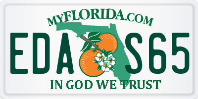 FL license plate EDAS65