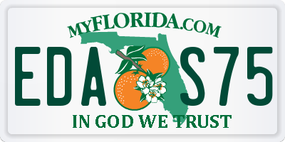 FL license plate EDAS75