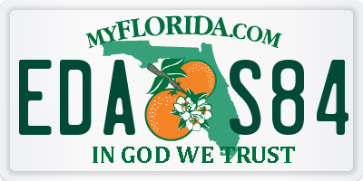 FL license plate EDAS84
