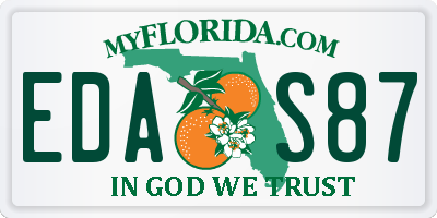 FL license plate EDAS87