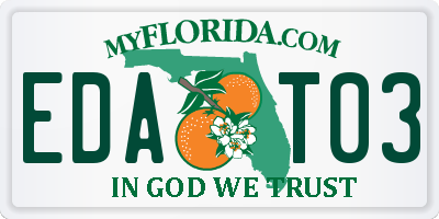 FL license plate EDAT03