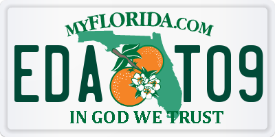 FL license plate EDAT09
