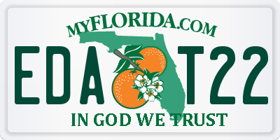 FL license plate EDAT22