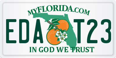 FL license plate EDAT23