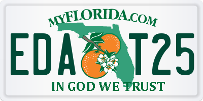 FL license plate EDAT25