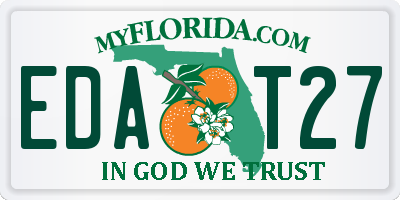 FL license plate EDAT27