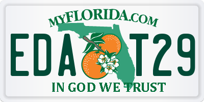 FL license plate EDAT29