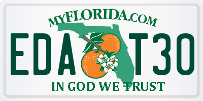 FL license plate EDAT30