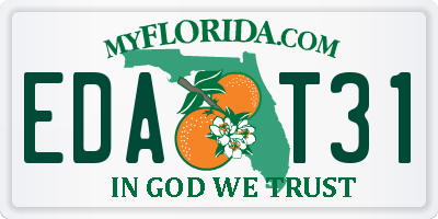 FL license plate EDAT31