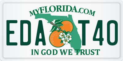 FL license plate EDAT40