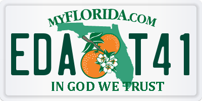 FL license plate EDAT41