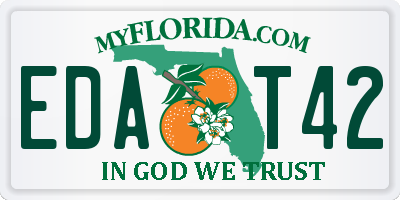 FL license plate EDAT42