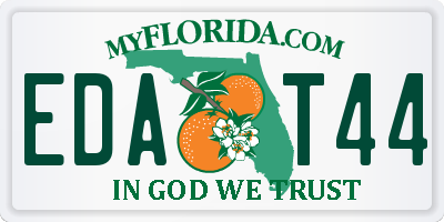 FL license plate EDAT44
