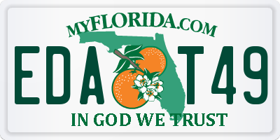 FL license plate EDAT49