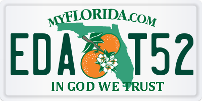 FL license plate EDAT52