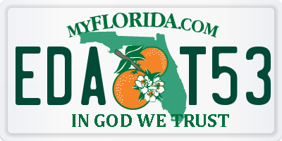 FL license plate EDAT53
