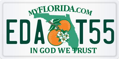 FL license plate EDAT55