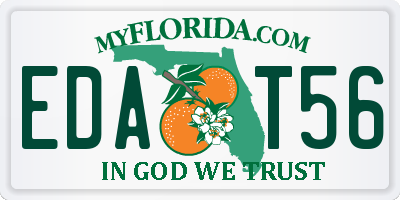 FL license plate EDAT56